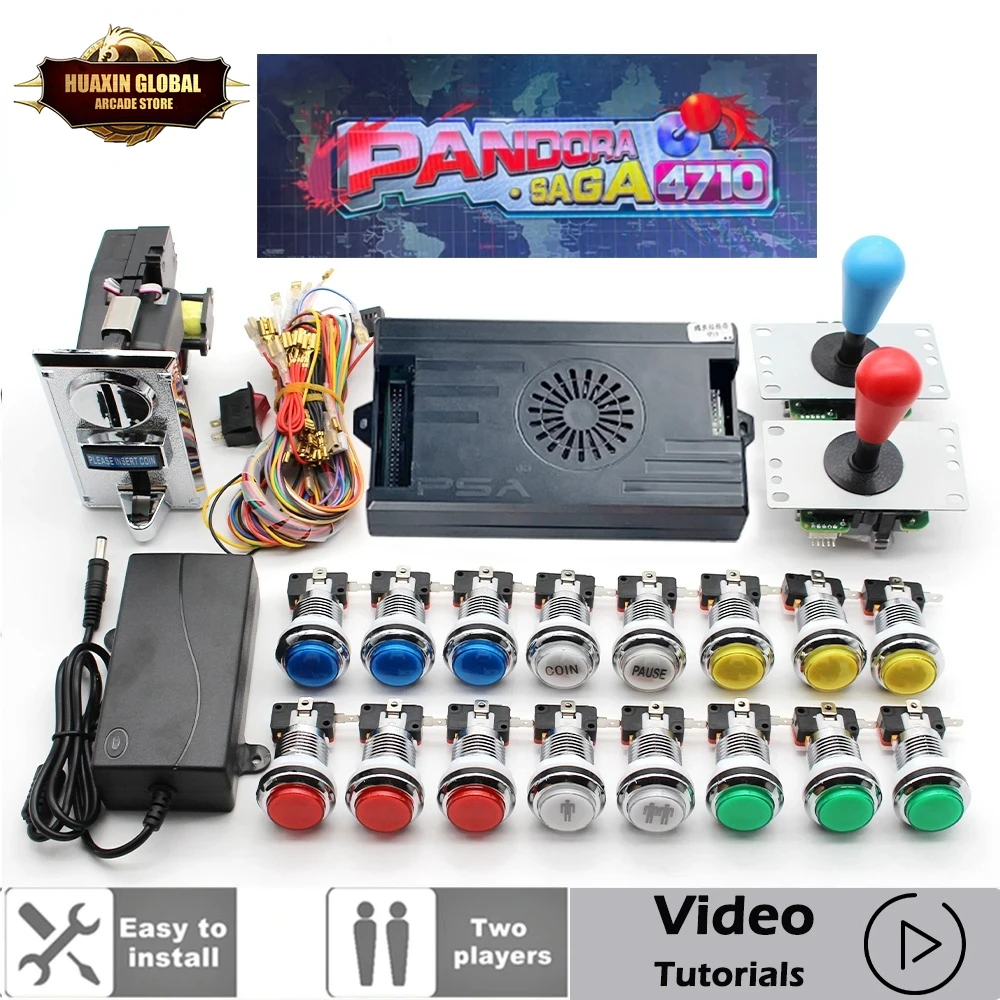 Trackball Controller Arcade - ผู้เล่น2คน4710 In 1 Pandora Saga ชุดสำเนาจอยสติ๊ก