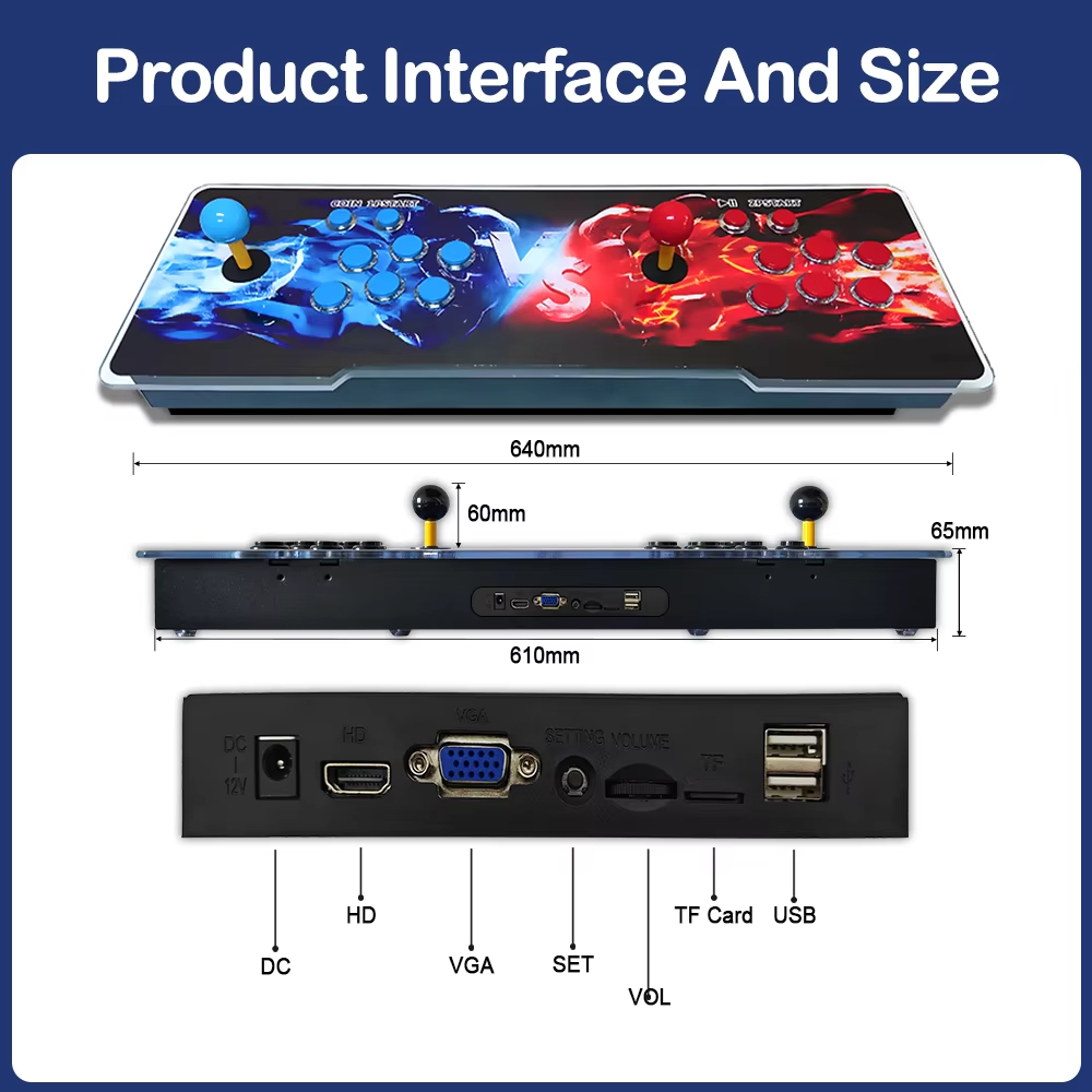 29800 ใน 1 คอนโซลอาเขต 3D Retr - Trackball Controller Arcade บทวิจารณ์และราคา